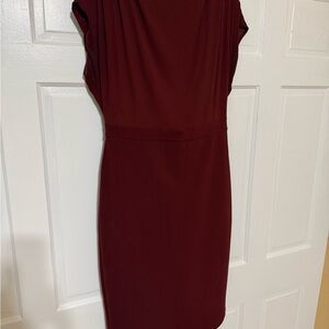 Express Burgundy Midi Sheath Dress